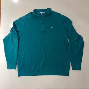 Southern Tide Men's Teal Green 1/4 Zip Sweater Cotton Golf Pullover